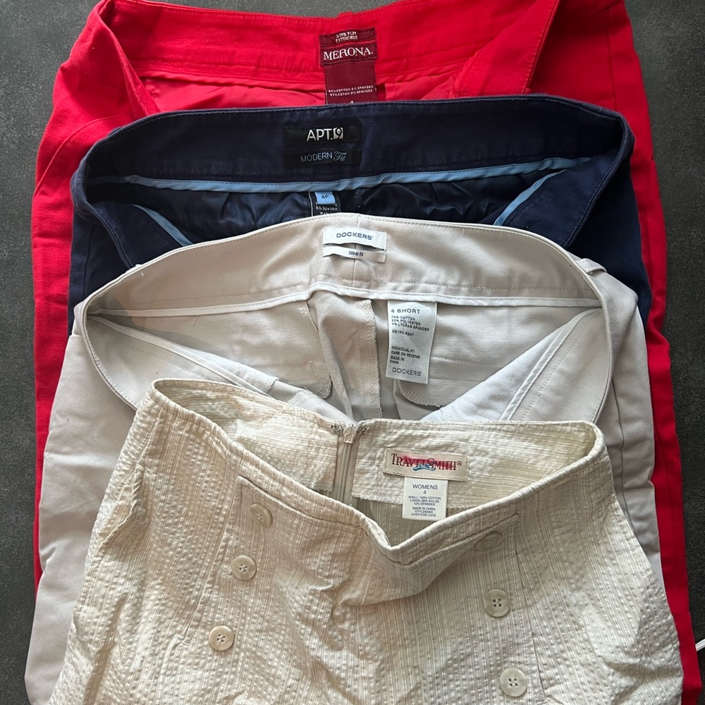 Four pairs of ladies pants